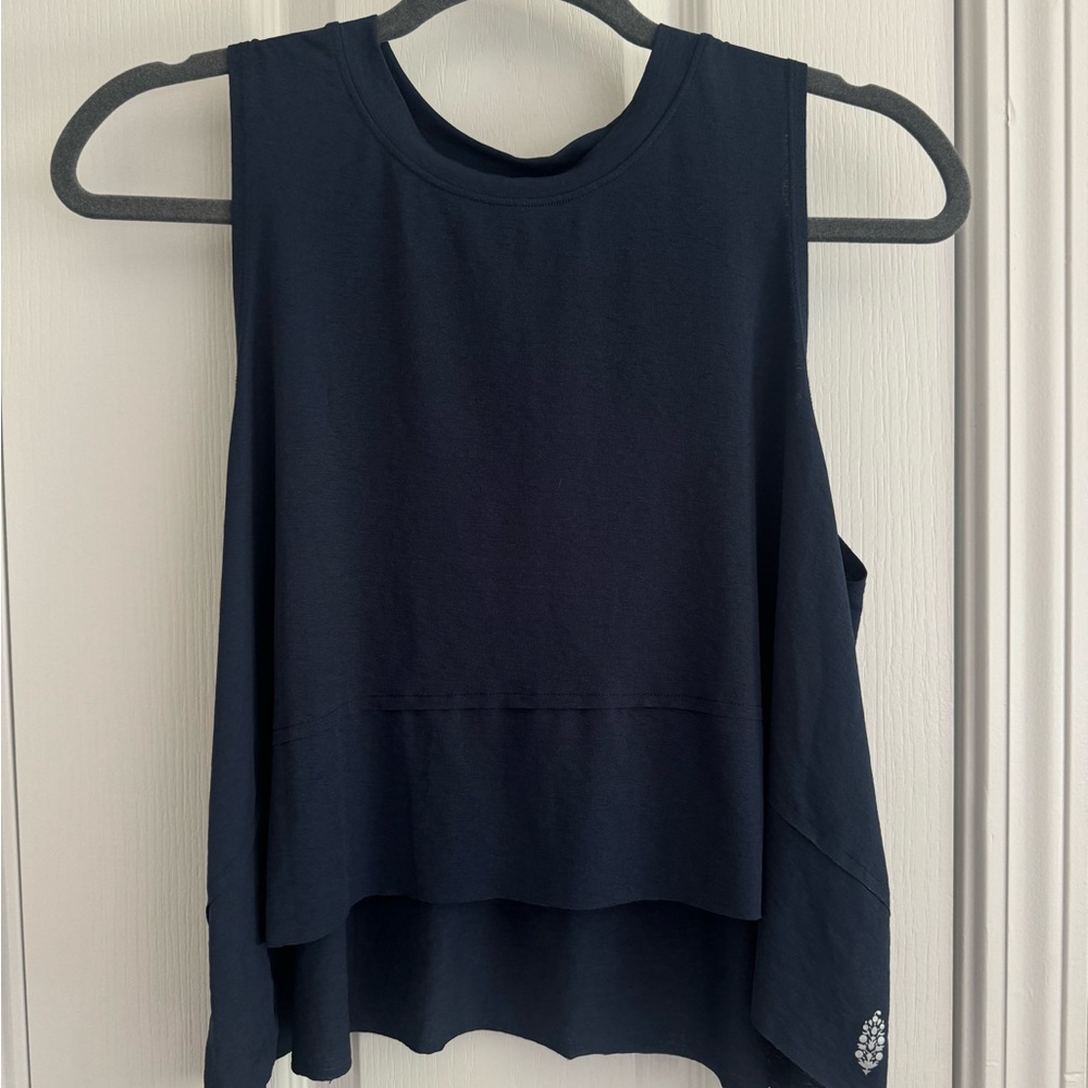 Elegant Navy Sleeveless Tank Top